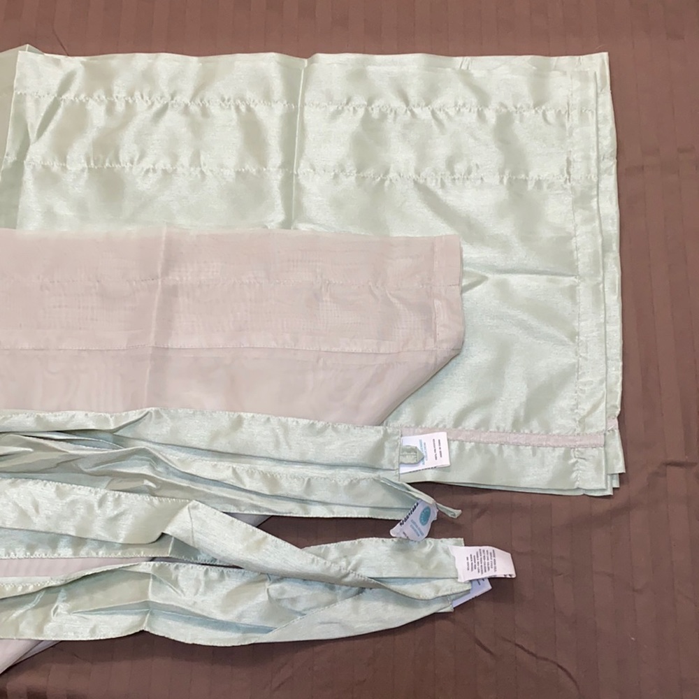 Window/door panels and valances with ties